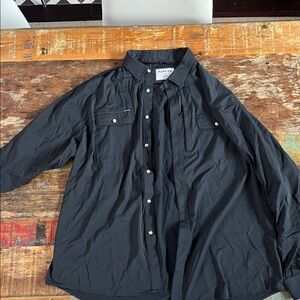 Poncho Charcoal Button-Up Shirt